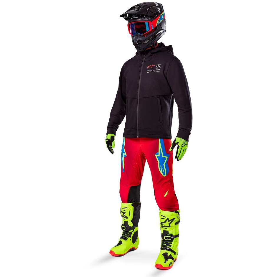 Felpa Moto Cross Enduro Alpinestars RACER MX FLEECE Nero
